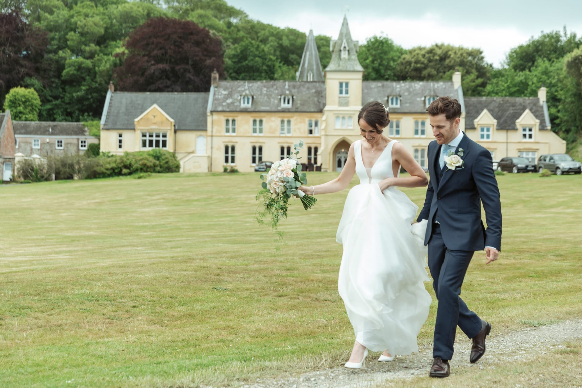 Katie & Matt at Place House, St Mawes, Cornwall — documentary wedding photograph, frame 270